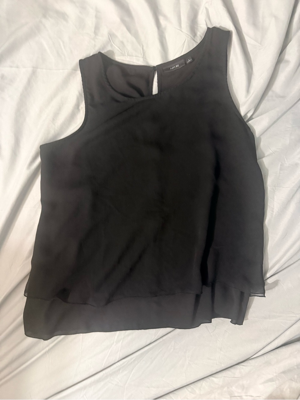 Apt. 9 Black Layered Sleeveless Chiffon Camisole